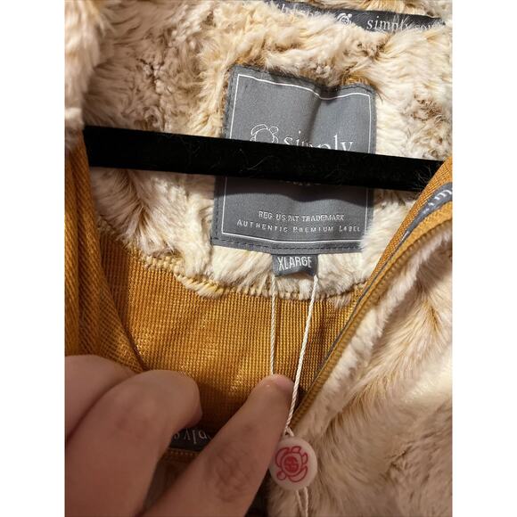 Simply Southern Women's XLarge 1/4 Zipper Sweatshirt Pullover Soft Fuzzy Cream - Picture 5 of 5